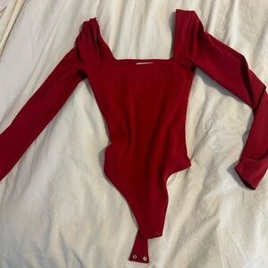 Aritzia red bodysuit babaton contour XS